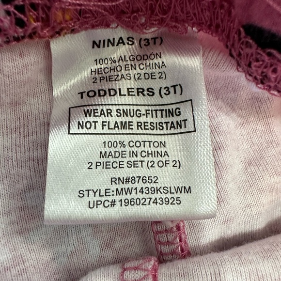 Disney Minnie Mouse Daisy Duck Toddler Girl 2-Piece Pajama Set Top & Pants 3T - Picture 5 of 9